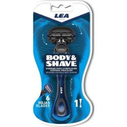 LEA Men Body & Shave 6 Blade Razor for Men