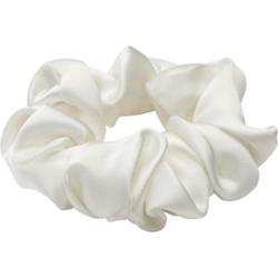 Lenoites Mulberry Silk Scrunchie - jedwabna gumka do włosów White