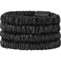 Lenoites Mulberry Silk Skinny Scrunchies Black