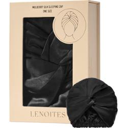 Lenoites Mulberry Silk Sleeping Cap Black