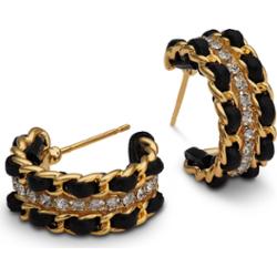 Lily and Rose Coco hoops - Jet / gold