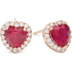 Lily and Rose Delphine stud earrings - Pink ruby  Pink ruby