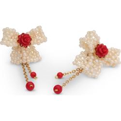 Lily and Rose Sophie earrings - Creme / garnet