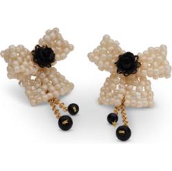 Lily and Rose Sophie earrings - Ivory / black