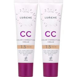 Lumene Bundle CC Color Correcting Cream SPF20 Fair x 2