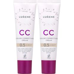 Lumene Bundle CC Color Correcting Cream SPF20 Light x 2