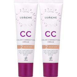 Lumene Bundle CC Color Correcting Cream SPF20 Medium x 2