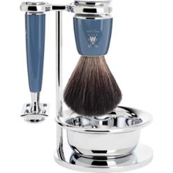 Mühle Rytmo Safety Razor Shaving Set Black Fiber Resin Petro Blue