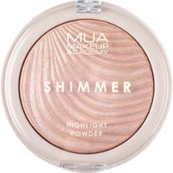 MUA Makeup Academy Shimmer kompaktowy rozświetlacz pudrowy odcień Pink Shimmer 8 g