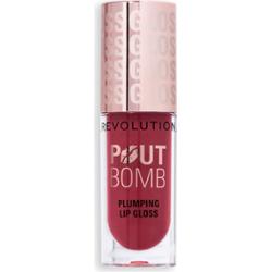 Makeup Revolution Pout Bomb błyszczyk do ust z efektem powiększenia odcień Rosewood Rose Pink 4.6 ml