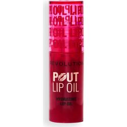 Makeup Revolution Pout Lip olejek do ust o działaniu nawilżającym odcień Cherry Red 3 ml