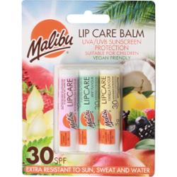Malibu Spf 30 Lip Balm Assorted Flavours 3 Pack