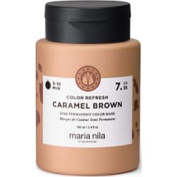 Maria Nila Colour Refresh delikatna odżywiająca maska bez trwałych pigmentów barwiących odcień Caramel Brown 7.35 100 ml