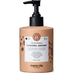 Maria Nila Colour Refresh delikatna odżywiająca maska bez trwałych pigmentów barwiących odcień Caramel Brown 7.35 300 ml