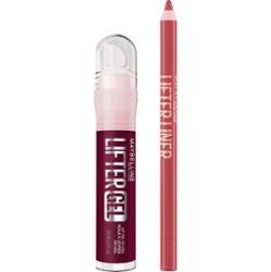 Maybelline New York Lifter Lip Bundle Liner 09 Peaking + Gel 08 Berry