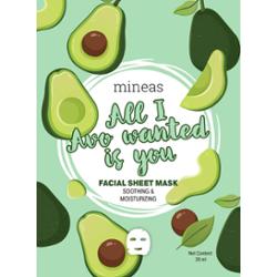 Mineas Facial Sheet Mask Soothing And Moisturizing All I Avo Wanted Is