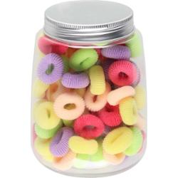 Mineas Hairbands 100 Pcs In A Jar Multicolored