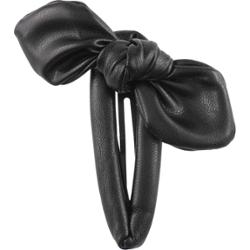 Mineas Hairclip With Bow Fake Leather Black
