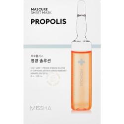 Missha Mascure Propolis maska odżywcza w płacie do cery wrażliwej i skłonnej do podrażnień 28 ml