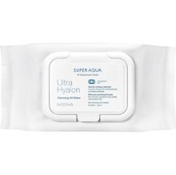 Missha Super Aqua 10 Hyaluronic Acid chusteczki oczyszczające do demakijażu 30 szt.