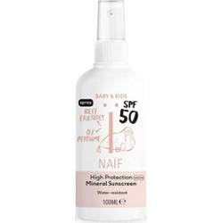 NAÏF Baby & Kids Sun Baby & Kids Mineral Sunscreen Spray SPF50 No Perf
