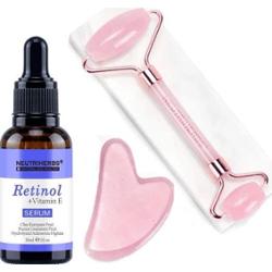 Neutriherbs Face Massage Roller Kit 3 in 1 - Retinol Skin Serum