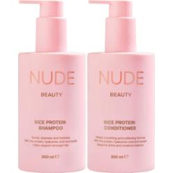 Nude Beauty Bundle Rice Protein Shampoo 300 ml & Conditioner 300 ml