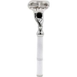 Parker Shaving 77L - Women's White & Chrome Handle Venus Compatible Ra