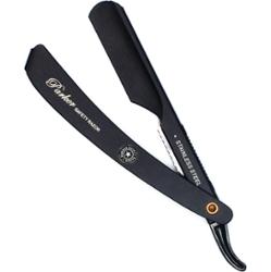 Parker Shaving PTBMETAL-Black Steel Push Type Barber/Straight Razor