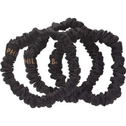 Philip B Petite Black Scrunchie ( set of three) - zestaw 3 gumek do wł