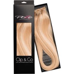 Poze Hairextensions Poze Clip&Go Löshår Äkta 12NA/10B Sunk Beige 7 del