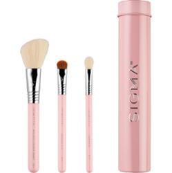 Sigma Beauty Essential Trio Brush Set  Pink