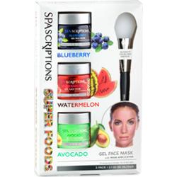 SpaScriptions Super foods Masks, Blueberry, Watermelon, Avocado