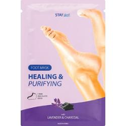 Stay Well Healing & Purifying Foot Mask Charcoal
