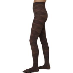 Swedish Stockings Rebecka Argyle Tights  Dark Brown S
