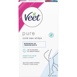 Veet Pure Wax Strips Sensitive Skin Legs & Body 20 szt.