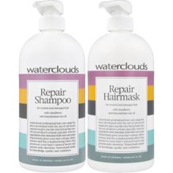 Waterclouds Repair Shampoo 1000 ml & Hairmask 1000 ml