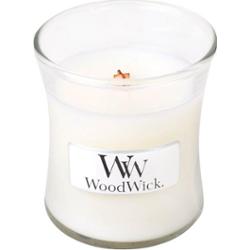 Woodwick White Tea & Jasmine świeczka zapachowa z drewnianym knotem 85 g