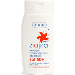 emulsja wodoodporna dla dzieci SPF 50+ ochrona bardzo wysoka UVA + UVB Ziaja