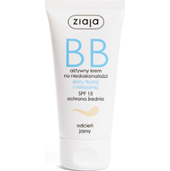 BB aktywny krem na niedoskonałości skóry tłustej i mieszanej odcień jasny Ziaja