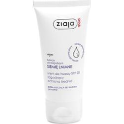 kuracja ultrałagodząca siemię lniane krem do twarzy SPF 20 łagodzący ochrona średnia Ziaja