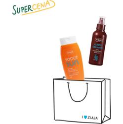duet masło kakaowe spray + emulsja do opalania wodoodporna SPF 6 UVA+UVB ochrona niska Ziaja
