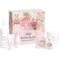limitowany zestaw satin glow ze świecą Ziaja
