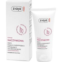 kuracja naczynkowa krem kojąco-rozjaśniający korygujący zaczerwienienia ochrona średnia SPF 20 Ziaja