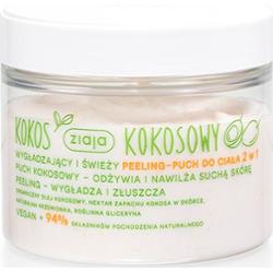 wygładzający i świeży peeling-puch do ciała 2 w 1 Ziaja