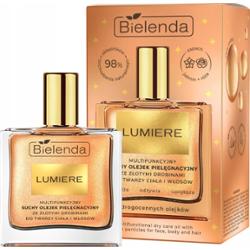 Bielenda Lumiere Suchy Olejek Do Włosów Ciała i Twarzy Złote Drobinki 50ml