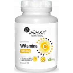 Aliness Witamina C 500 mg Microactive 12h Kwas L-Askorbinowy 100 Kapsułek