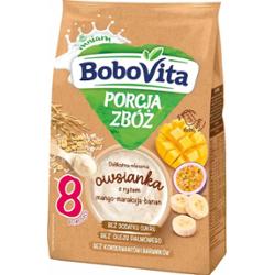 Bobovita Mleczna Owsianka z Ryżem Mango Marakuja Banan Po 8 Miesiącu 210g