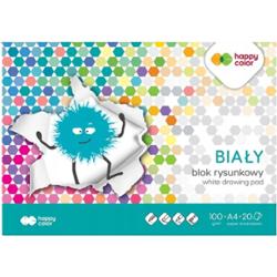 Happy Color Biały Blok Rysunkowy A4 100g Szkolny Extra White 20 Kartek