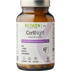 Biowen CortiNight Suplement Ochrona Przed Stresem Ashwagandha GABA 60 Kaps